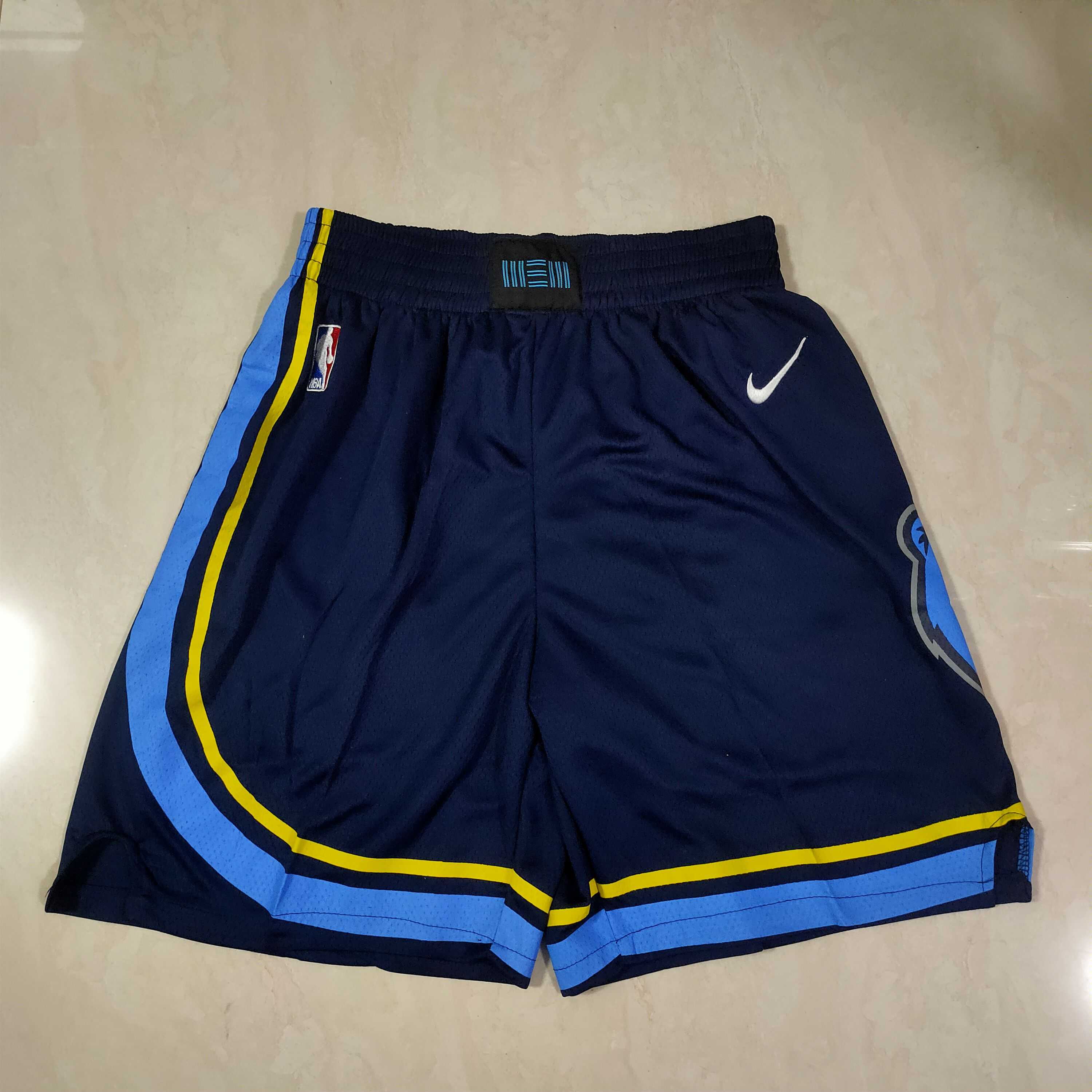 Men NBA Memphis Grizzlies Blue Shorts 0416